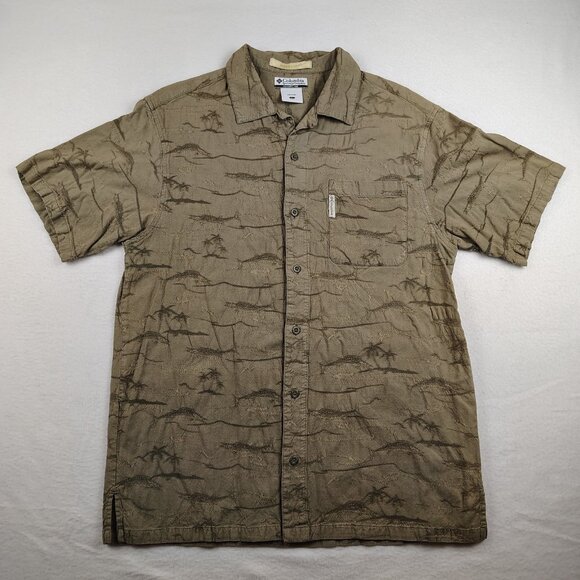 Columbia Other - Columbia River Lodge Outdoor Shirt Mens Large Palm Trees Fish